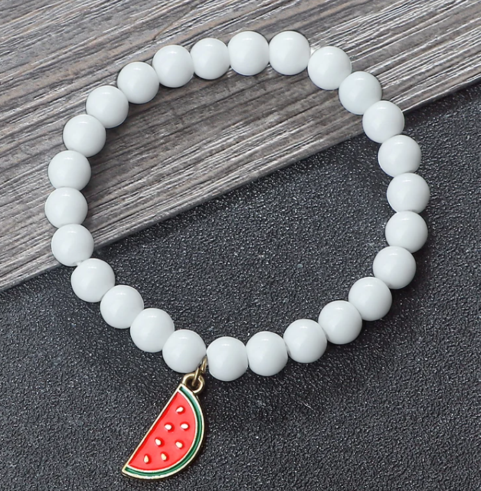 BRACELET À BILLES MELON D'EAU