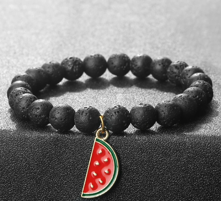 BRACELET À BILLES MELON D'EAU