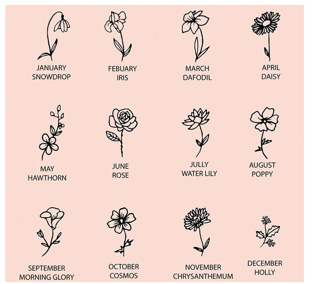 COLLIER FLEUR DÉLICATE - MOIS D'ANNIVERSAIRE