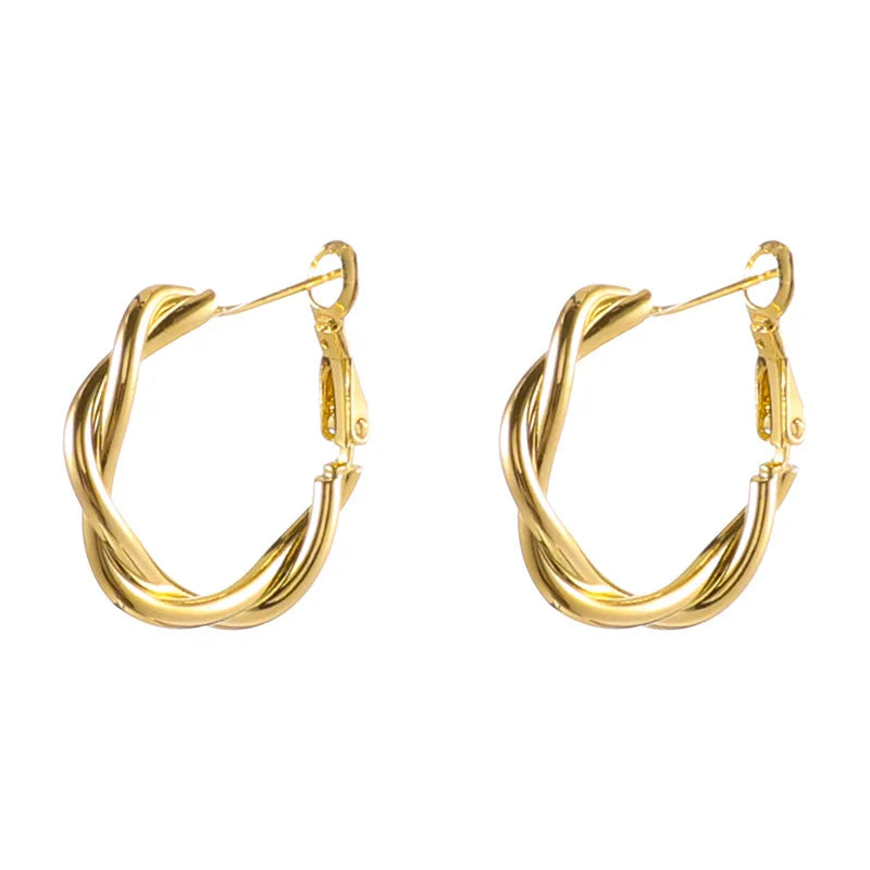 BOUCLES ANNEAUX TORSADE