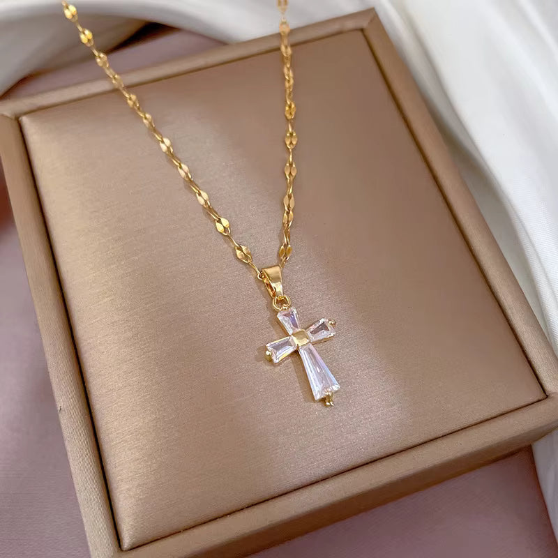 COLLIER CROIX SCINTILLANTE